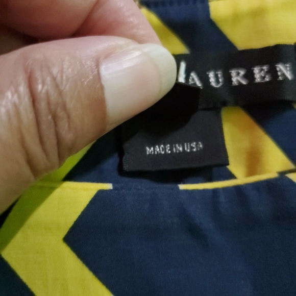 Ralph Lauren Black Label Geometric Sleeveless Shift A-Line Dress Size 10 - Picture 5 of 9